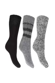 Image of Thermal Thick Chunky Wool Blended Socks (Pack Of 3)