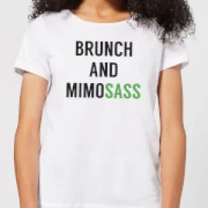 Image of Brunch and Mimosass Womens T-Shirt - White - 5XL