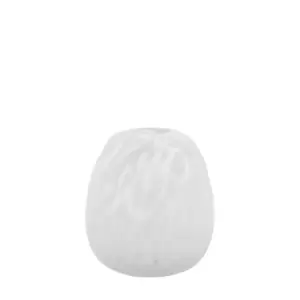 Image of Gallery Interiors Lemme Vase in Frosted White Speckle / Large