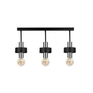 Image of Unica Ceiling Spotlight Bar Black, Silver, 60cm, 3x E27