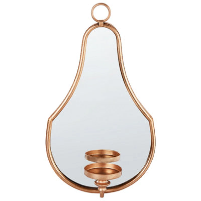 Image of Beliani Wall Candle Holder Bazarnes Metal 45cm Gold