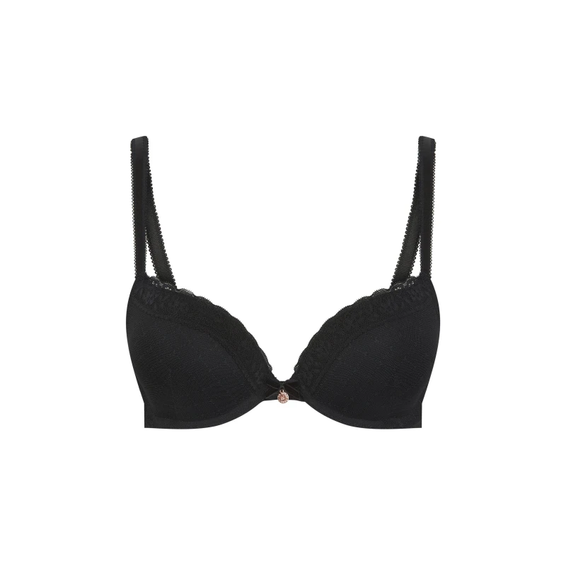 Image of Ted Baker Womens Bak El Push Up Plunge Bra Jet Black female 32DD
