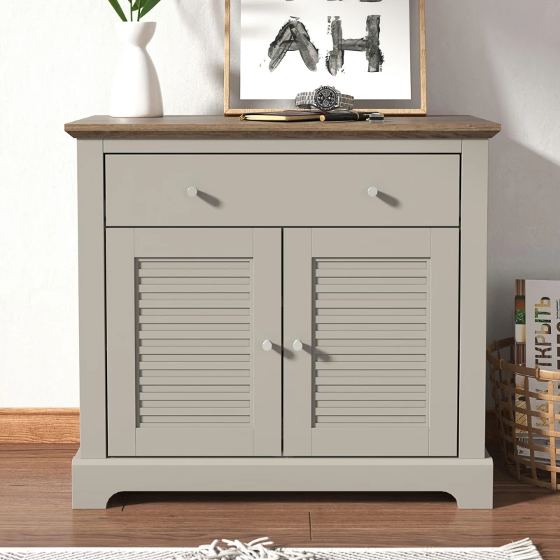 Image of GFW Salcombe Compact Sideboard Light Grey