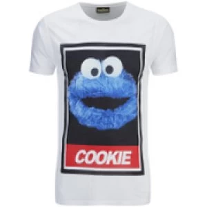 Image of Cookie Monster Mens Street Cookie Monster T-Shirt - White - XL