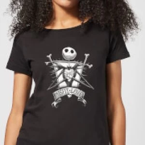 Image of Nightmare Before Christmas Jack Skellington Misfit Love Womens T-Shirt - Black - M