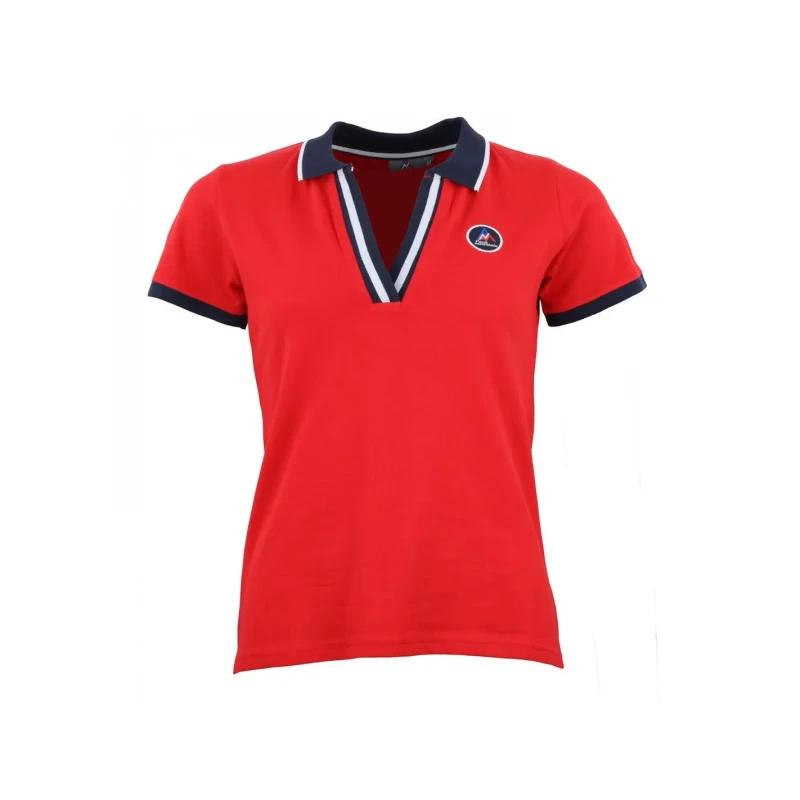 Image of Womens polo shirt Peak Mountain Asfalte Rouge Female M