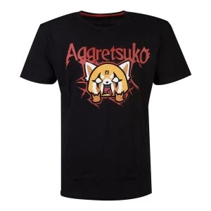 Image of Aggretsuko - Retsuko Rage Trash Metal Mens Medium T-Shirt - Black