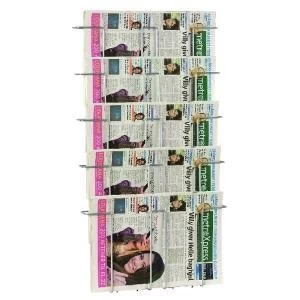 Image of Twinco Silver A3 5 Compartment Literature Holder Wall mountable