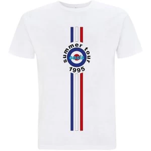 Image of Oasis - Stripes '95 Unisex Medium T-Shirt - White