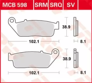 Image of TRW Lucas Brake pad MCB598