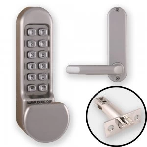 Image of Borg 5101 Combination Lock Flat Knob and Handle + Latch