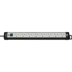 Image of Premium-Line extension lead 8-way black/lightgrey 3m H05VV-F 3G1,25 with switch *gb*