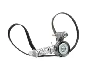 Image of RIDEX V-ribbed belt set 542R0173 Serpentine belt kit,Auxiliary belt kit OPEL,SUZUKI,VAUXHALL,Corsa D Schragheck (S07),Corsa C Schragheck (X01)