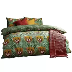 Image of Furn Untamed Cheetah Duvet Cover Set (King) (Green)