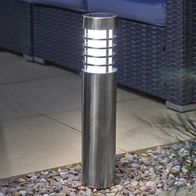 Image of Smart Garden Orion Stainless Steel Solar Stake Bollard Post Light Super Bright
