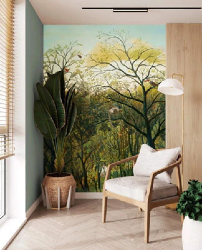 Image of Art For The Home Safari Green Print To Order Fixed Size Mural Wall Murals One Size Green 71812215000