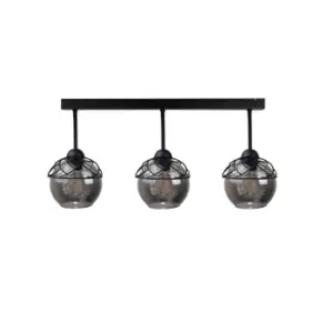 Image of Mera Semi Flush Light Black, 60cm, 3x E27