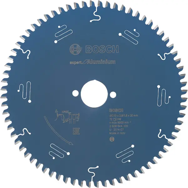 Image of Bosch EXPERT Aluminium Circular Saw Blade 210 x 30 x 72T Plastic