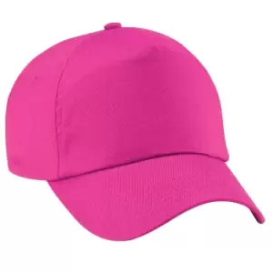 Image of Beechfield Plain Unisex Junior Original 5 Panel Baseball Cap (One Size) (Fuchsia)