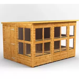 Image of Power Sheds - 10x8 Power Pent Potting Shed - Brown