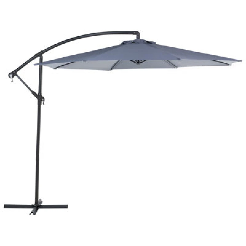 Image of Beliani Cantilever Parasol 300 Cm Ravenna Dark Grey