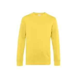 Image of B&C Mens King Crew Neck Sweater (S) (Yellow Fizz)