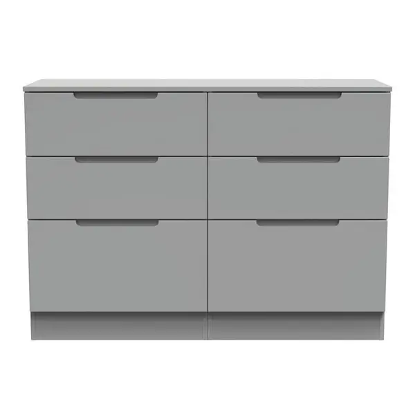 Image of Other Milan 6 Drawer Chest - Ready Assembled Chest of Drawers Large Grey 84286002140