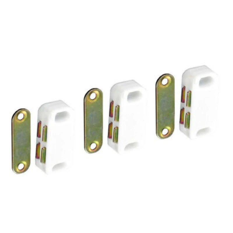 Image of Securit Magnetic Cupboard Latch (Pack Of 3) White (One Size)