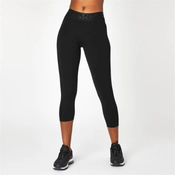 Image of Everlast Seamless Panelled Capri Leggings - Black