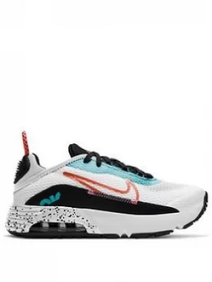 Image of Nike Air Max 2090 (ps), White/Orange, Size 2