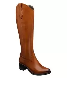 Image of Ravel Ravel Ferns Tan Leather Knee High Western Boot, Brown, Size 7, Women