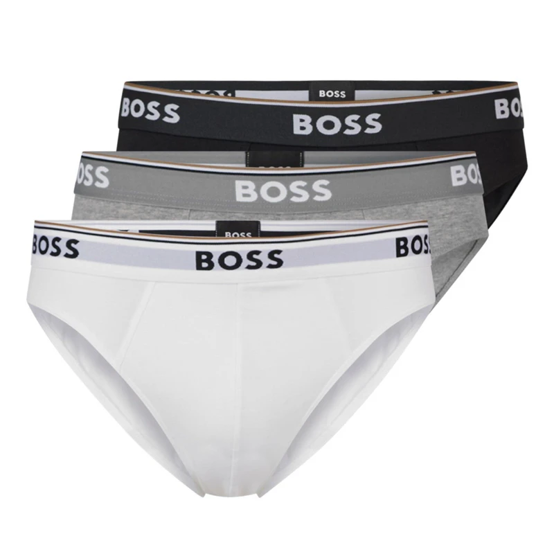 Image of Boss 3 Pack Cotton Briefs - Black XL
