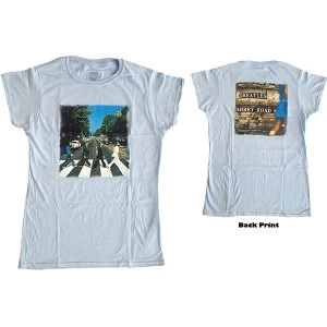 Image of The Beatles - Abbey Road Ladies XX-Large T-Shirt - Blue