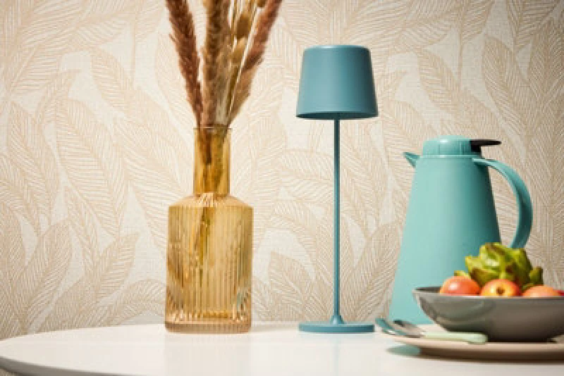 Image of As Creation Bricoflor Non-Woven Wallpaper, Leaf & Palm Wallpaper, Modern In Beige, Gold - 10,05 X 0,53 M