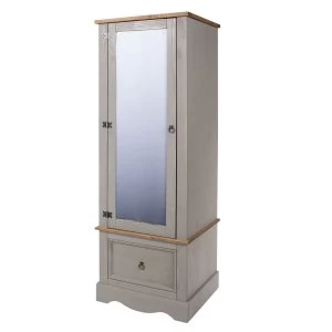 Image of Halea Armoire with Mirror - Grey