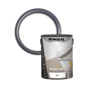 Image of Ronseal 3-In-1 White Matt Wall & Ceiling Plasterboard Basecoat, 5L