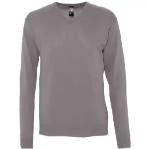 Image of SOLS Mens Galaxy V Neck Sweater (S) (Medium Grey)