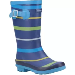 Image of Cotswold Boys Stripe Mid Height Flexible Wellington Boots UK Size 10 (EU 28)