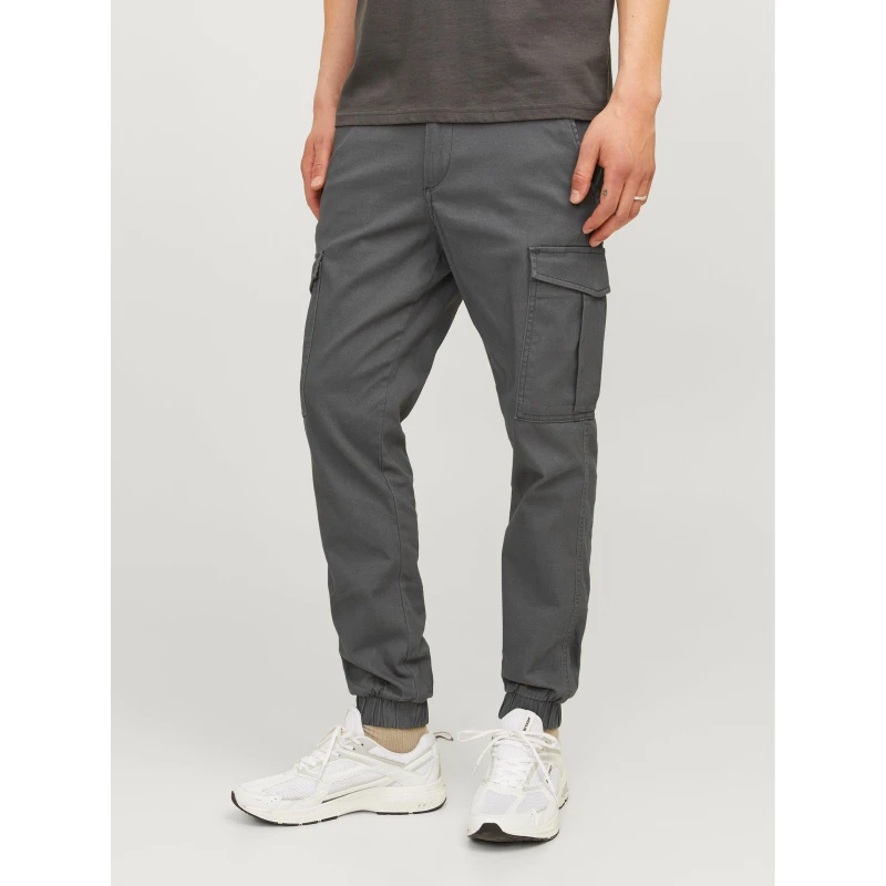 Image of Jack and Jones Tapered Cargo Trousers - Grey Grey 8