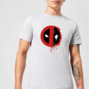 Image of Marvel Deadpool Split Splat Logo T-Shirt - Grey - M