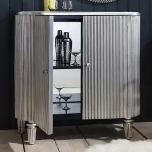 Image of Gallery Interiors Hudson Living Jeeves Drinks Cabinet Silver