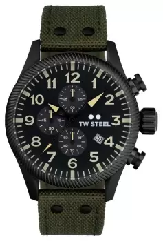 Image of TW Steel VS112 Mens Volante Black Chronograph Dial Watch