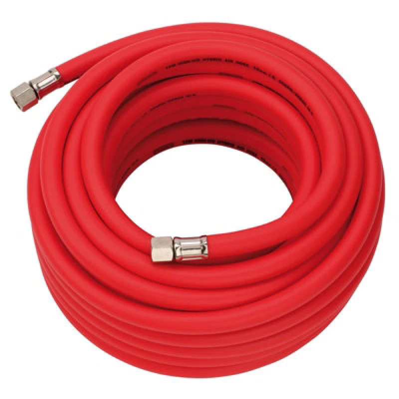 Image of Draper High Visibility Hybrid Air Hose, 15M X 10mm, 1/4" Bsp, Red