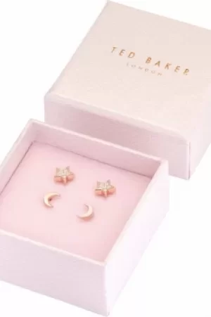 Image of Ted Baker Jewellery Moanny Pave Star/Crescent Moon Multi Earring Gift Set TBJ2621-24-02