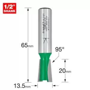 Image of Trend CRAFTPRO Stair Jig Housing Dovetail Router Cutter 13.5mm 20mm 1/2"