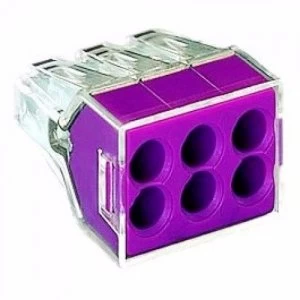 Image of WAGO 773-106 6 Way Push In Terminal Connector - Single