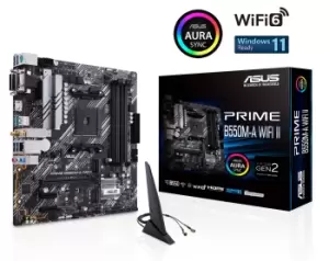 Image of Asus PRIME B550M-A WIFI II AMD B550 DDR4 Micro ATX Motherboard - Socket AM4
