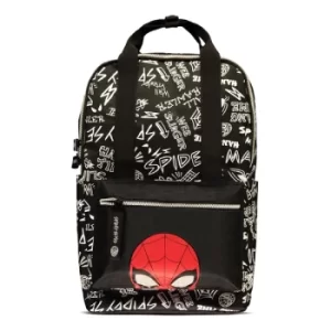 Image of MARVEL COMICS Graffiti All-over Print Backpack, Unisex, Black (BP188688MVL)