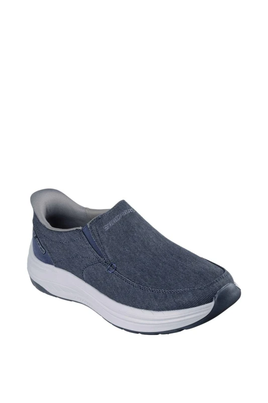 Image of Debenhams Debenhams Men DECKLAN Canvas Slip-Ins Navy Size: 12 navy 12 Male 198376532642