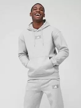 Image of adidas Feel Vivid Hoodie - Grey, Size S, Men